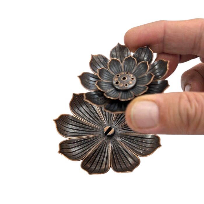 Detachable design for easy cleaning of this lotus shaped incense holder