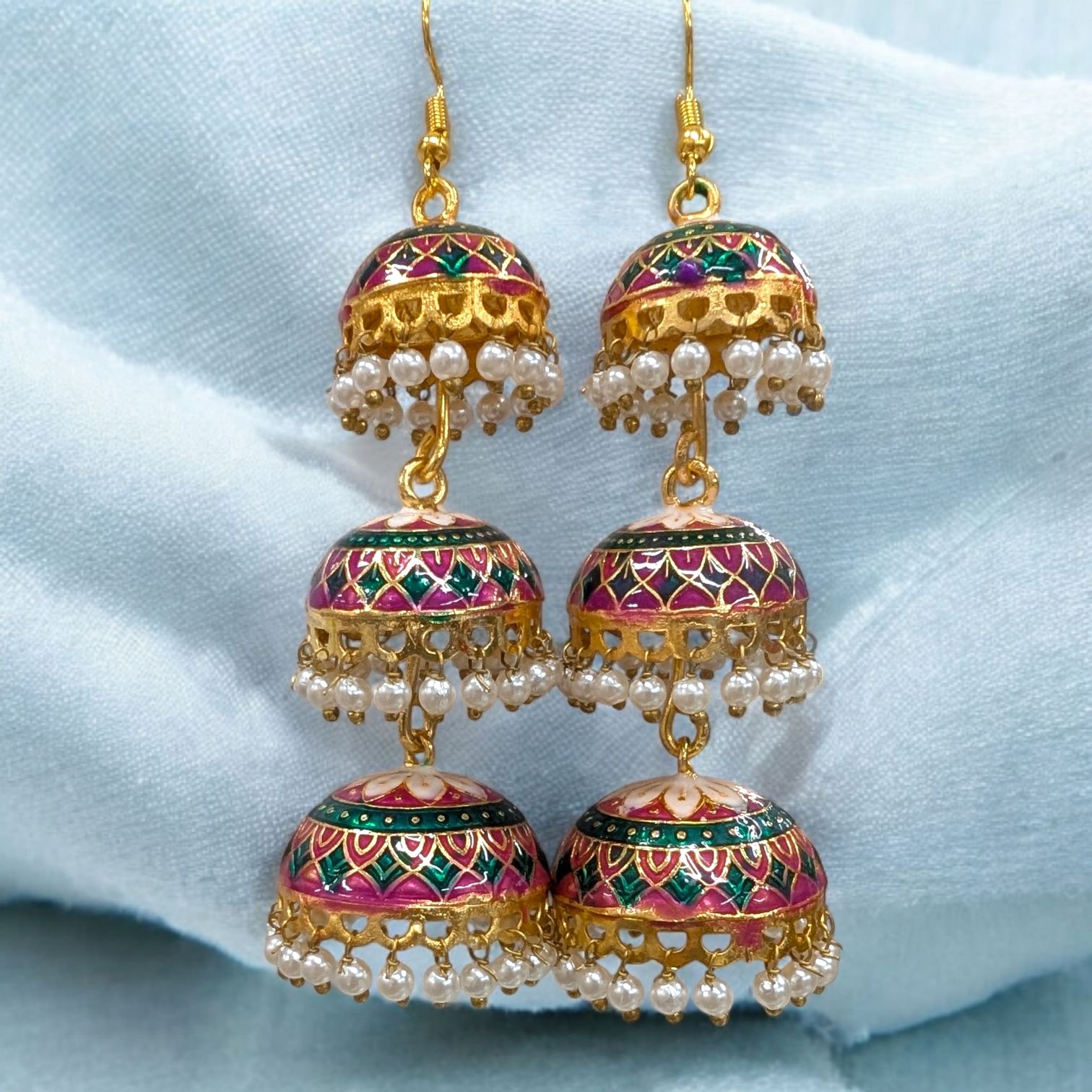 Meena Jhumki earrings | Party Wear Dangler Earrings Meena Jhumki earrings | Party Wear Dangler Earrings