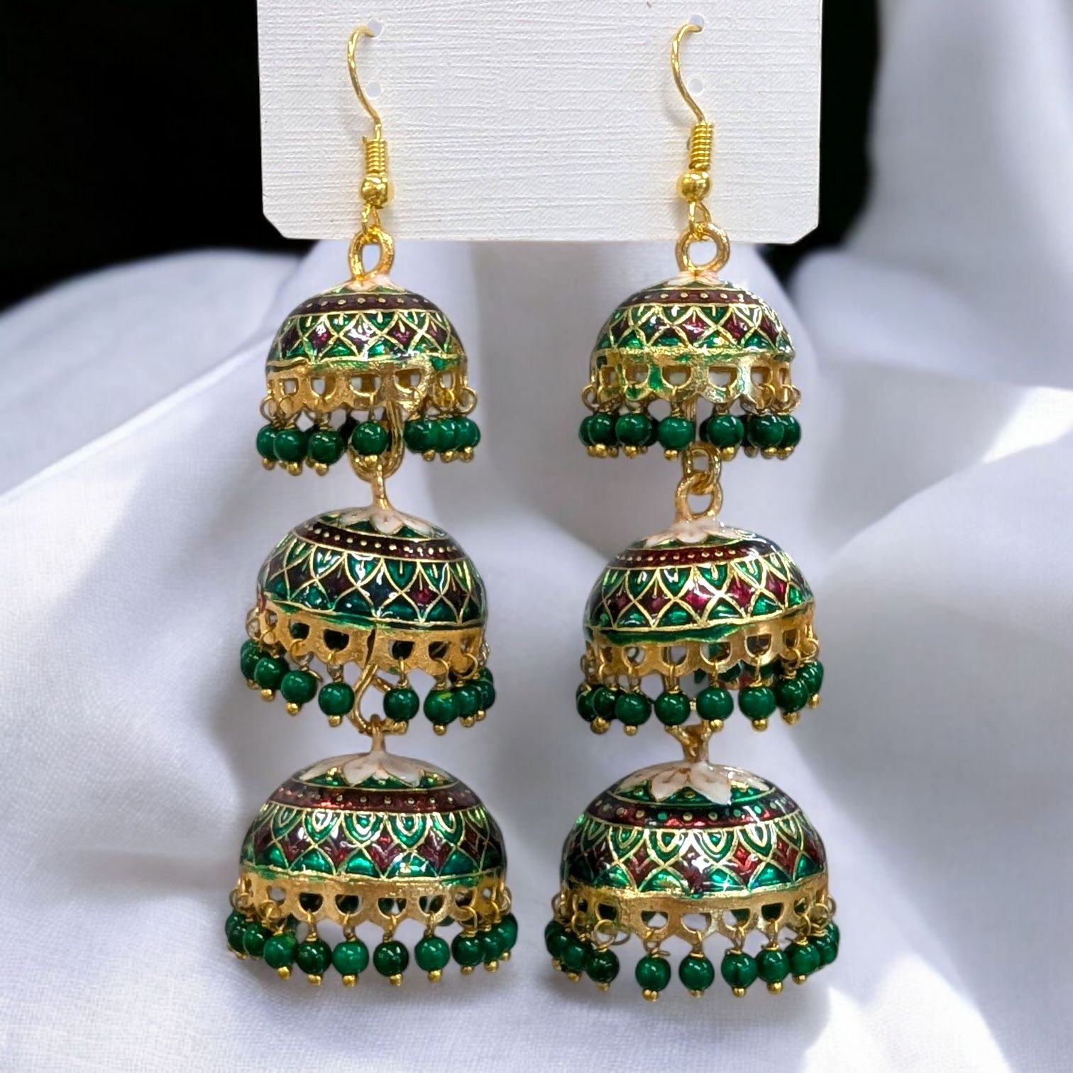 Meena Jhumki - Party Wear Dangler Earrings Meena Jhumki - Party Wear Dangler Earrings