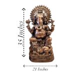 Dimensions of Large Metal Ganesh Statue