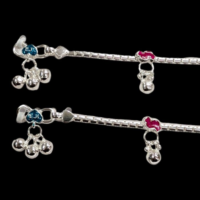 Close up of Silver Anklets