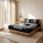 Cotton Bedsheet with 2 Pillow Covers | Yin Yang Mandala bedding set - Image 2
