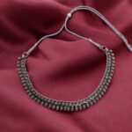 Handmade Oxidized Sterling Silver Necklace | 925 Pure Silver Vintage Style Jewelry
