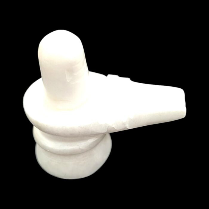 White Marble Shivling | Shiva Lingam Idol 2.5 inch