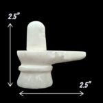 Dimensions of white shivling - 2.5 inch