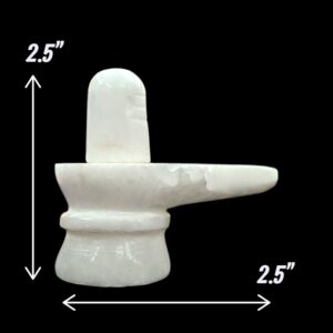 Dimensions of white shivling - 2.5 inch