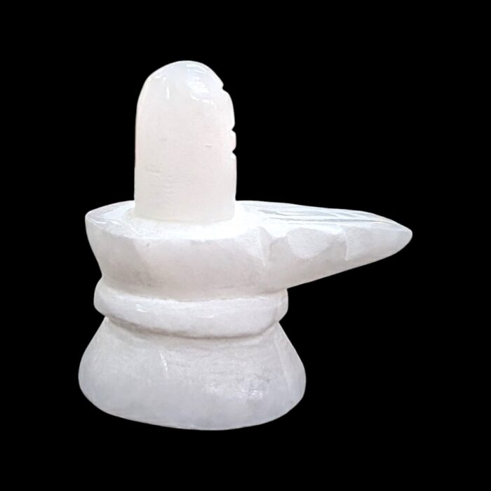 Side view of white shivling