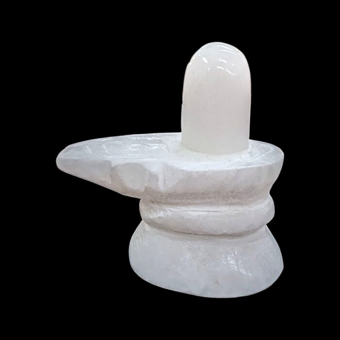 Side view of white shivling
