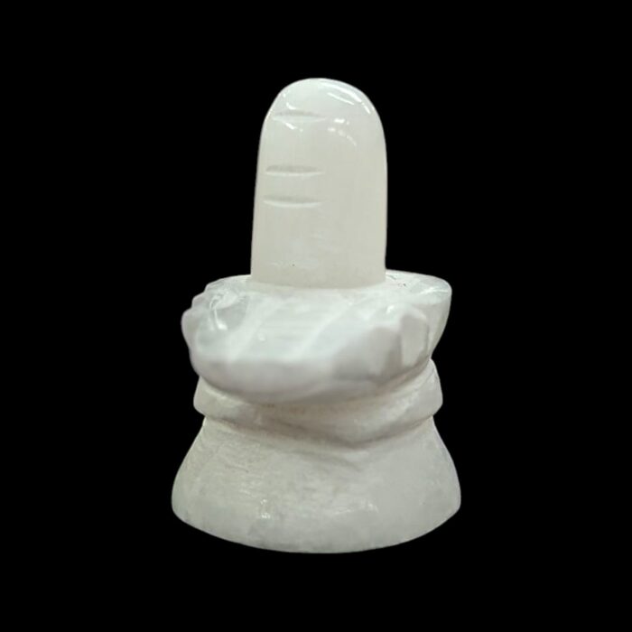 Front view of white shivling