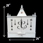 Dimensions of Pure white wooden pooja Mandir