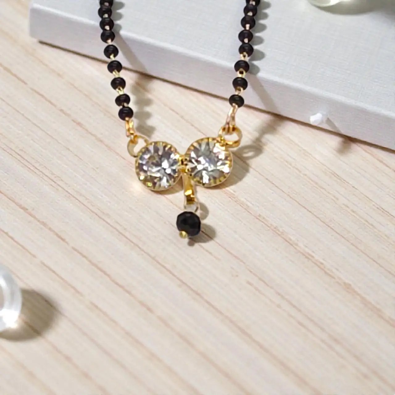 2 Stone pendant Mangal sutra | Small sized every day wear mangalsutra