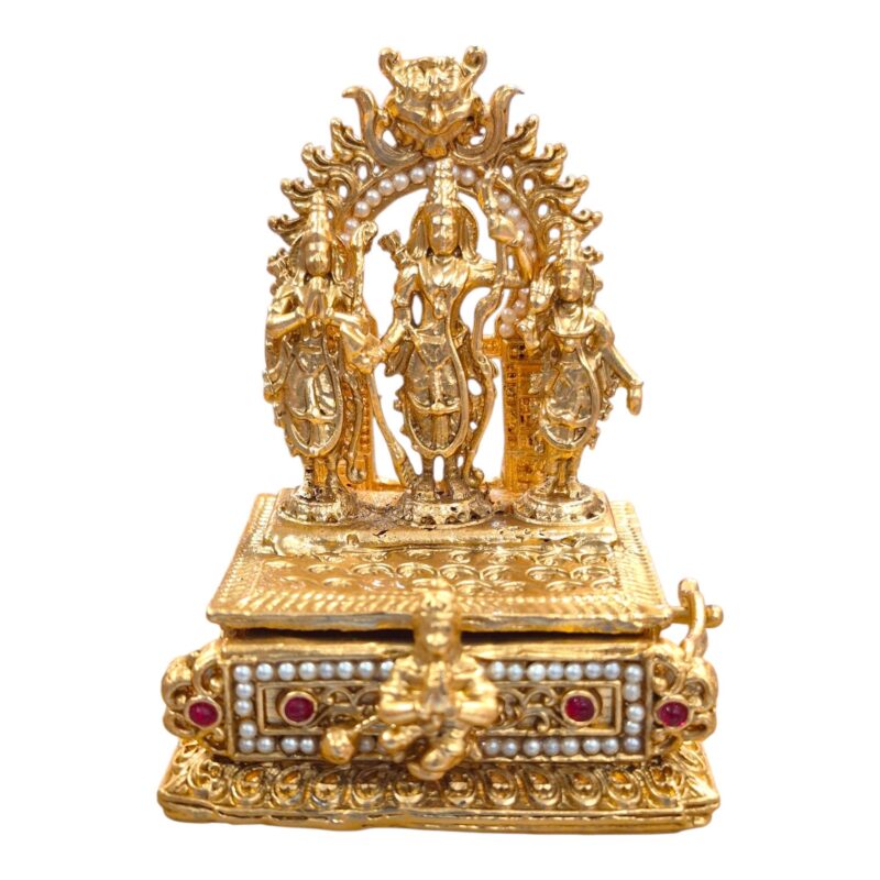 Close up of Ram Darbar sindoor box | Kumkum Box