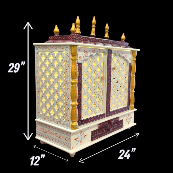 Dimensions of the wooden pooja mandir with doors