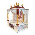 Side view of wooden mandir | Home temple Rajasthani style