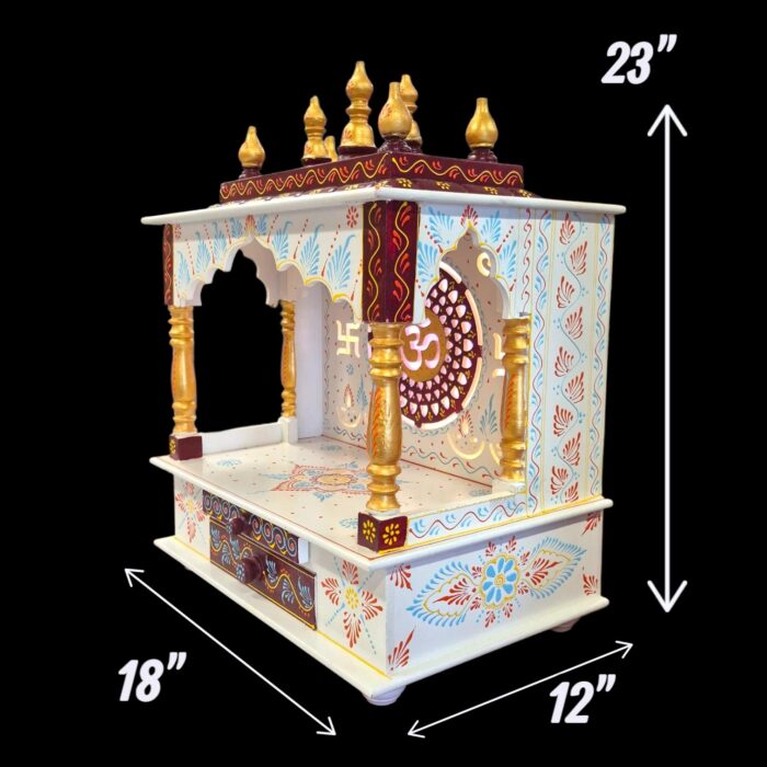 Dimensions of the wooden puja mandir for home