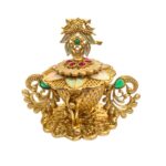 Peacock Themed Kumkum Box | Handcrafted Sindoor Box for Puja