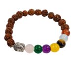 7 Chakra Healing Crystals with Rudraksha beads Bracelets - Image 2