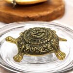 Brass Tortoise with Lord Ganesha on Back - 7.5 inch