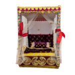 Laddu Gopal Bedroom with Net curtains – Yellow | Small – 9 inch - Image 2