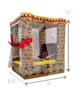 Laddu Gopal Bedroom with Net curtains – Yellow | Small – 9 inch - Image 6