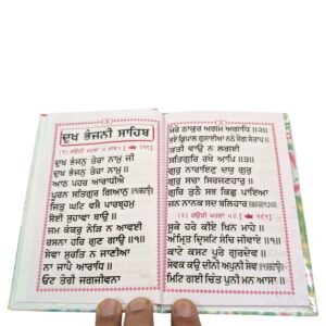 Bold type Print on this religious Punjabi Dukhmani Sahib