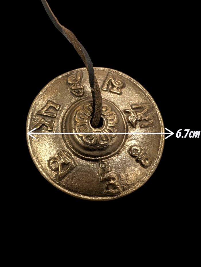 Handmade Bronze Tingsha Bell – 6.7 cm | Tibetan hand cymbals - Image 5