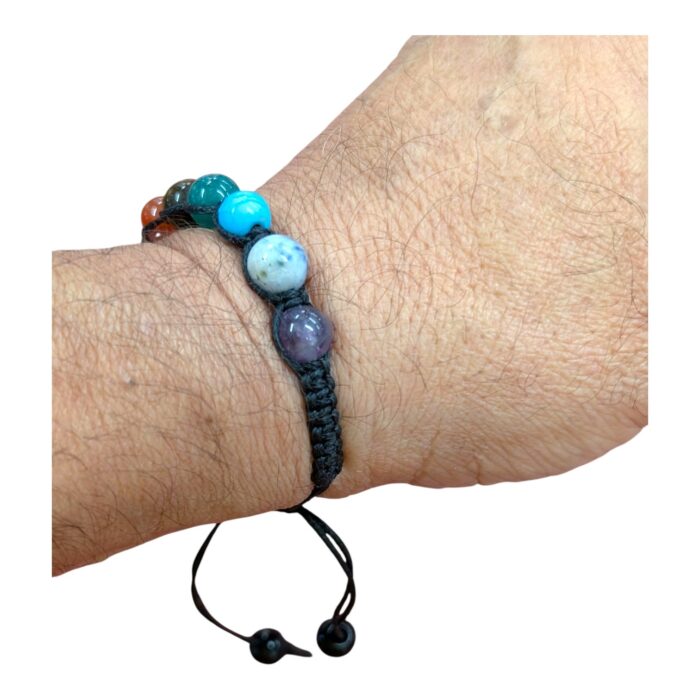 7 Chakra Crystal and Healing Stone Bracelet - Buddha Bead - Image 6