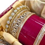 Designer Chura - Red - Flower | Wedding Chura Bangles - Image 3