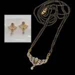 Mangalsutra with matching earring set | Gold plated mangalsutra set