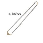 24 inch double line mangalsutra chain with black beads