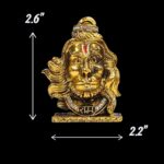 Hanuman face Car Dashboard Idol - Golden - Image 5