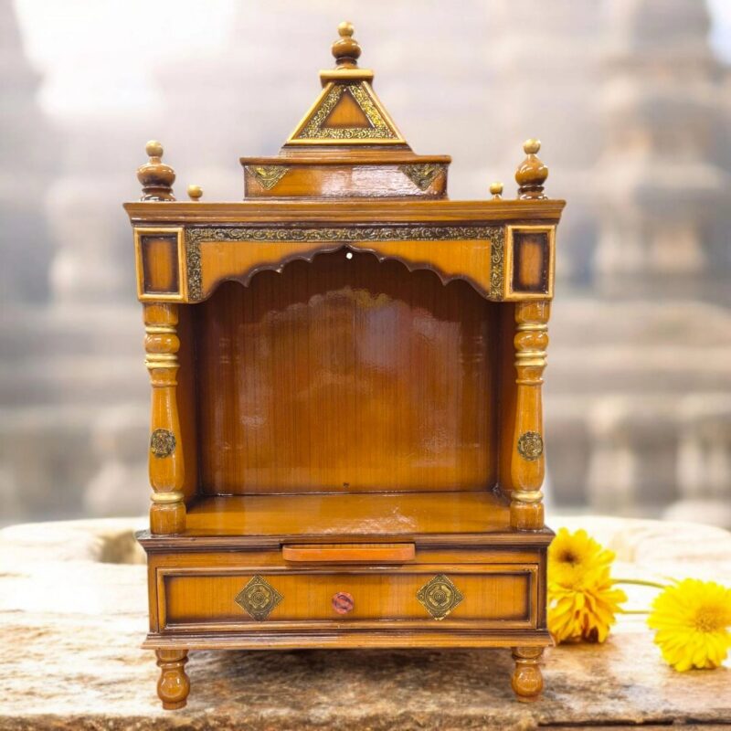 Large Home temple - 37 inch | Wooden Pooja Mandir