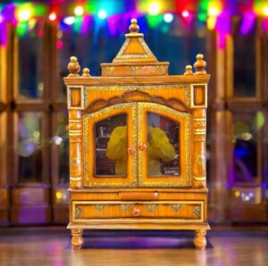 Wooden pooja mandir - 37inch | Large home temple