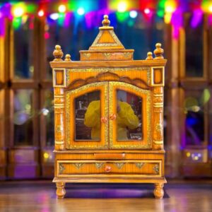 Wooden pooja mandir - 37inch | Large home temple