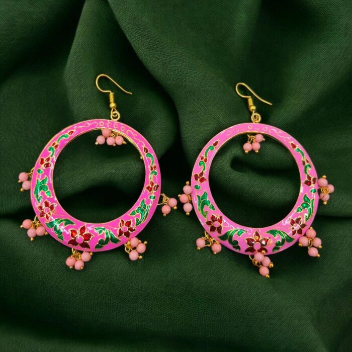 Meena Earrings - Pink - Image 2