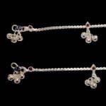 Close up of Pure Silver Anklets