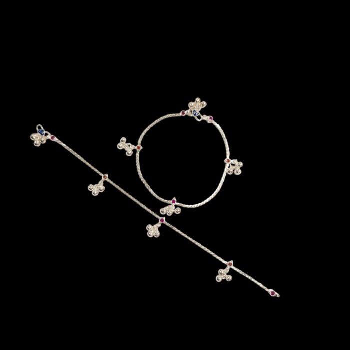 Silver Anklets with ghungroo