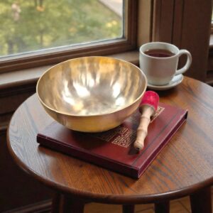 Hand beaten Brass Tibetan Singing Bowl – Ten inch – Matt Finish