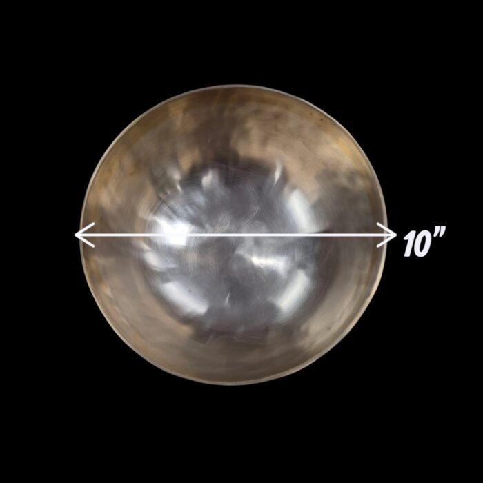 Dimensions of the Large 10 inch hand beaten singing bowl
