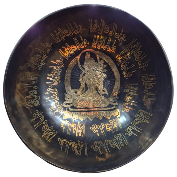 Fine Etched Handmade Singing Bowl - Ten inch - Image 7