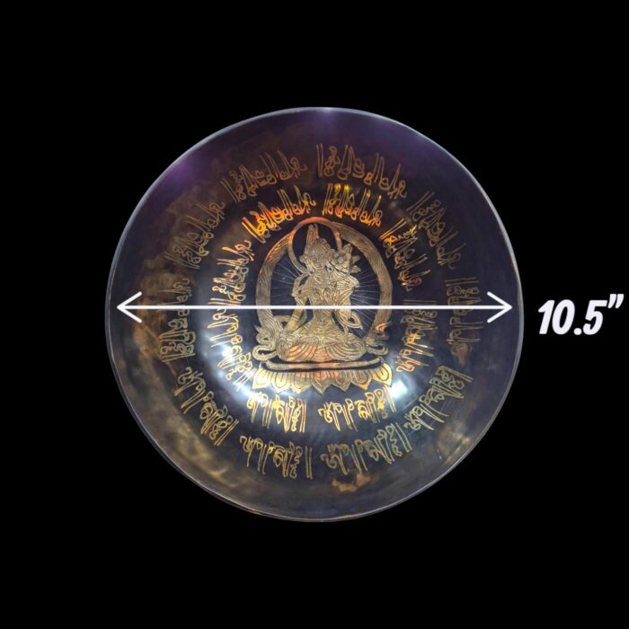 Fine Etched Handmade Singing Bowl - Ten inch - Image 4