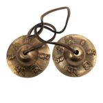 Handmade Bronze Tingsha Bell – 6.1 cm | Tibetan hand cymbals - Image 2