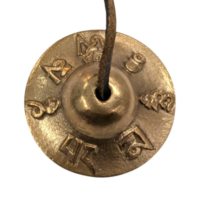Handmade Bronze Tingsha Bell – 6.1 cm | Tibetan hand cymbals - Image 3