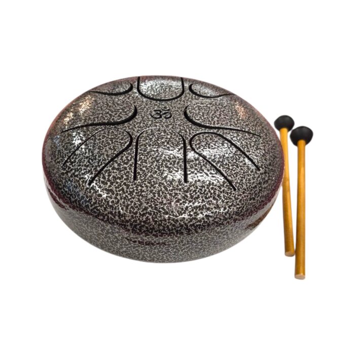 Metal tongue drum set comes with 2 mallets and a cotton carry case