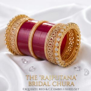Stand out on your wedding with this Stylish red Wedding Chura Bangles | Designer chura at affordable prices