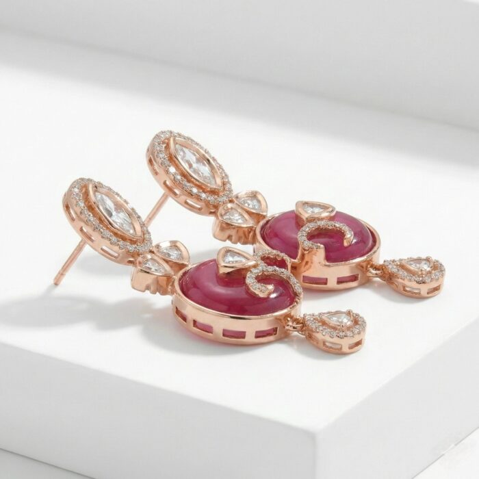 AD Party Wear Dangler Earrings - Image 4