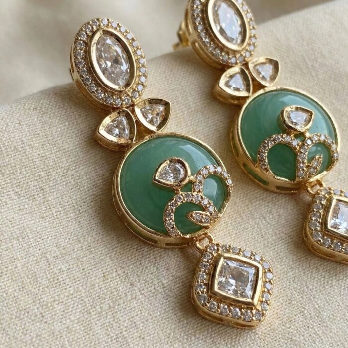 AD Party Wear Dangler Earrings - Image 5