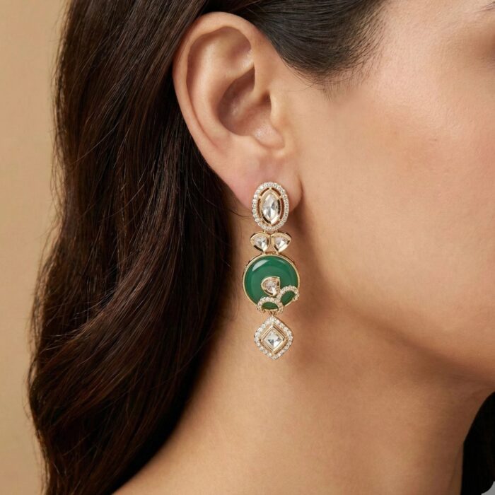 AD Party Wear Dangler Earrings - Image 2