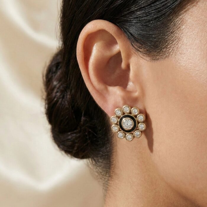 AD Party Wear Stud Earrings - Image 2