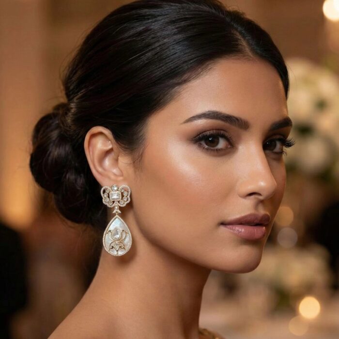 AD Party Wear Dangler Earrings - Image 2